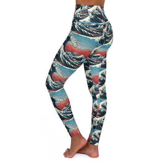 Japanese Waves Leggings